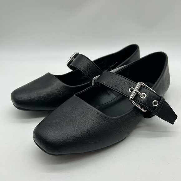 DV by Dolce Vita Black Munich Flats with Buckle Strap – Women’s Size 10 NIB - Picture 4 of 10
